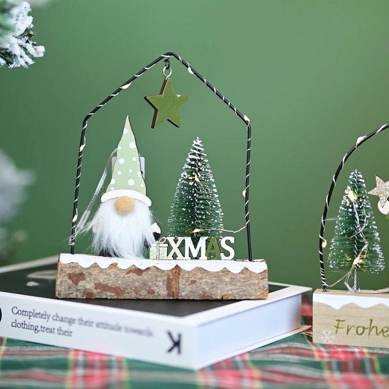 Bluejw Christmas Wooden Night Light - Exquisite Design, Warm LED Glow - Holiday Decorative Night Lights - Image 1